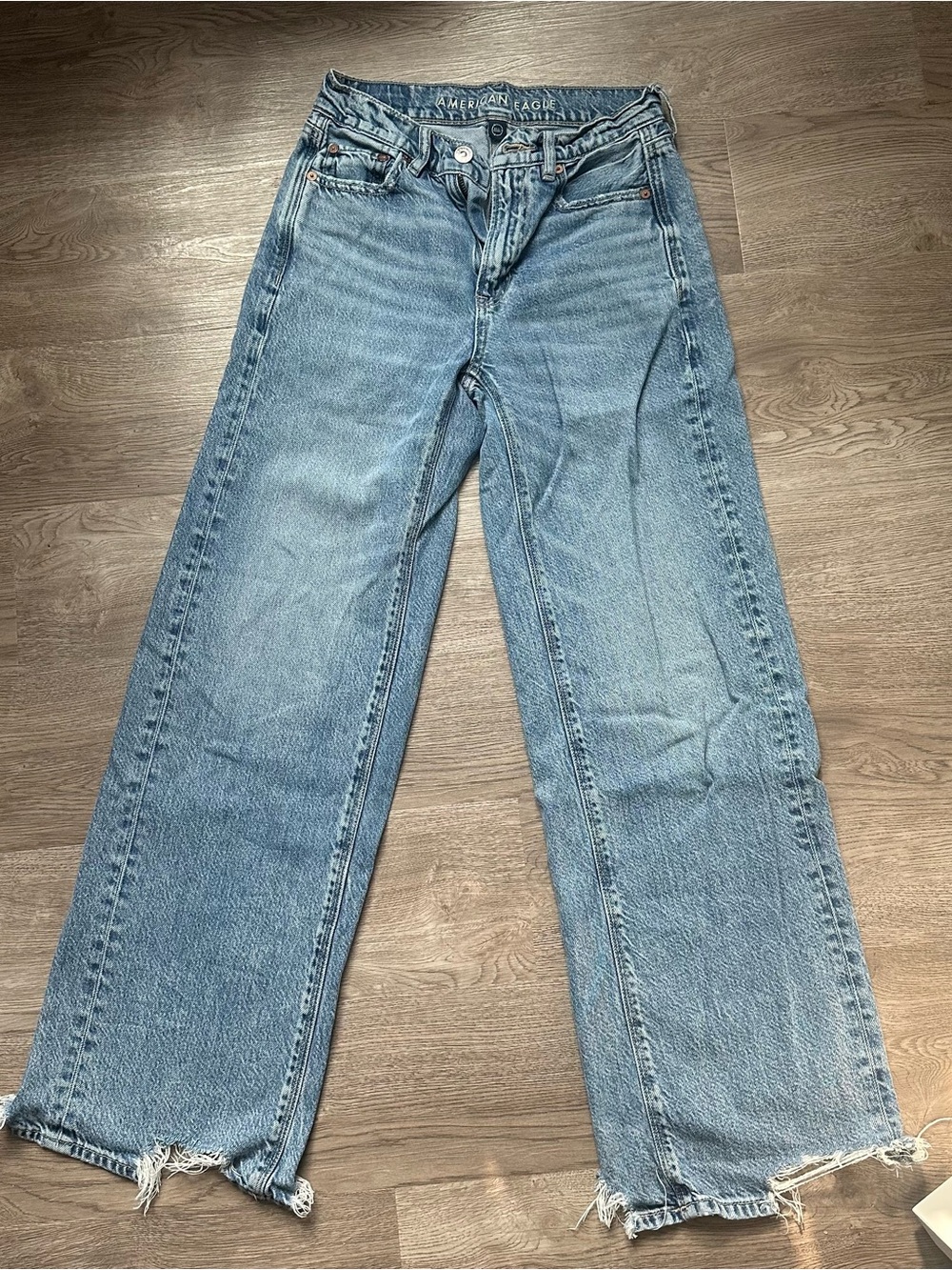 American Eagle Outfitters Light Blue Wide Leg Denim Jeans